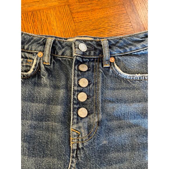 We The Free by Free People distressed denim mini skirt size 25 - Picture 2 of 5